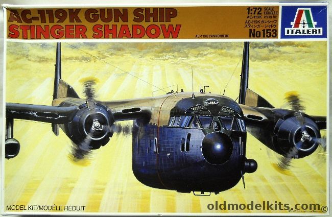 Italeri 1/72 AC-119K Gun Ship Stinger Shadow - (ex Testors), 153 plastic model kit